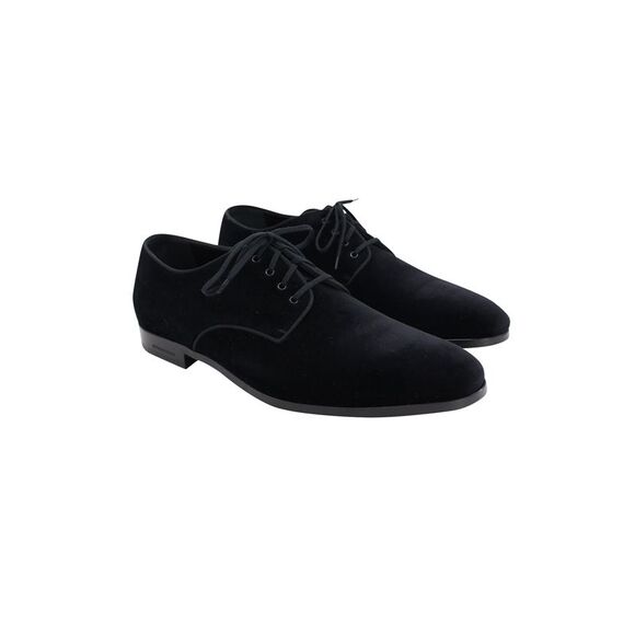 Burberry Lace Up Derby Oxfords in Black Velvet